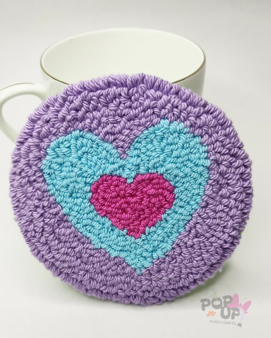 Double Heart Mug Rugs