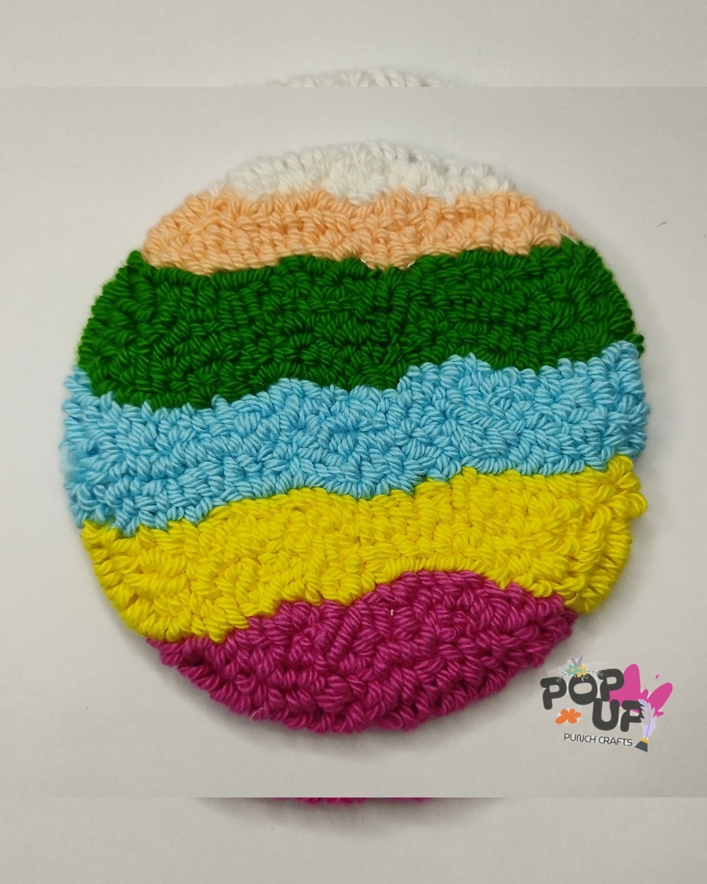Colorful pattern mug rugs and coasters available at www.Popopunchcrafts. In with 4 inch size and round shape