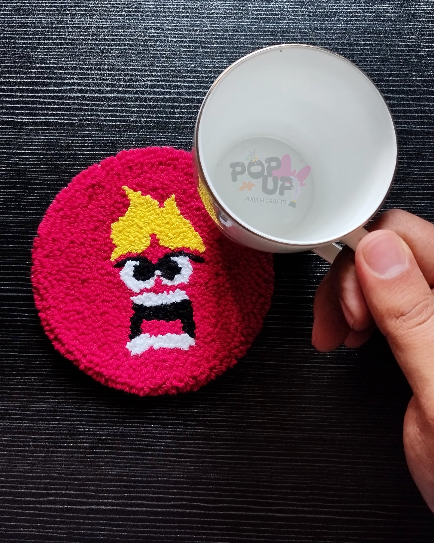 Inside Out Anger Pattern Mug rug 😡