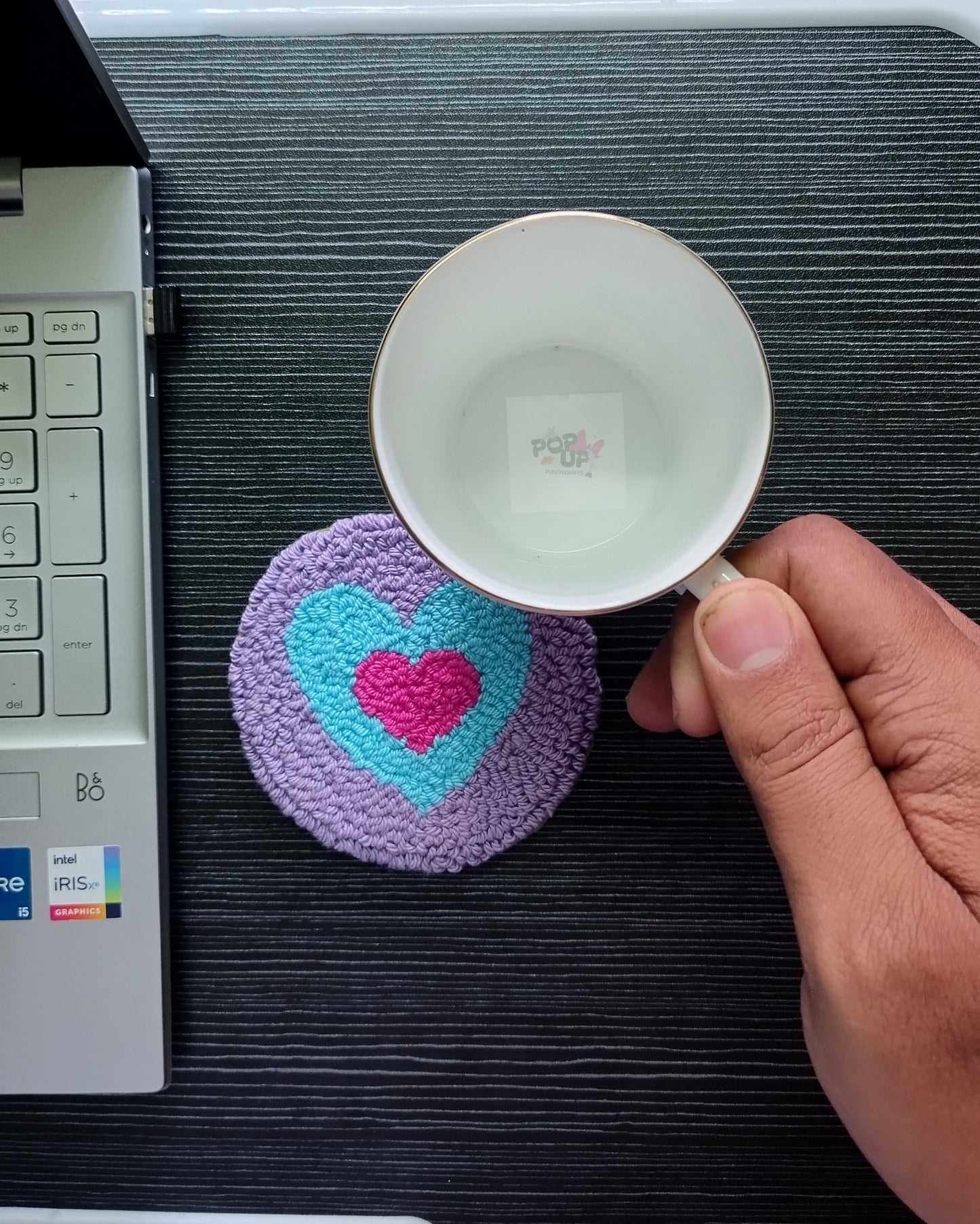 Double Heart Mug Rugs