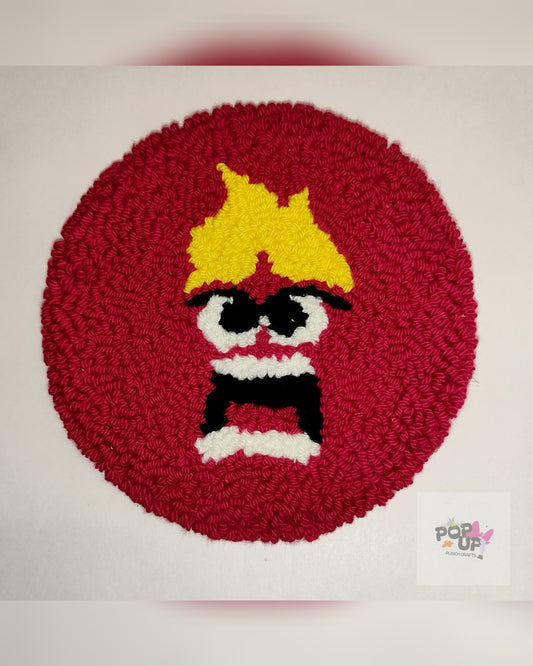 Inside Out Anger Pattern Mug rug 😡