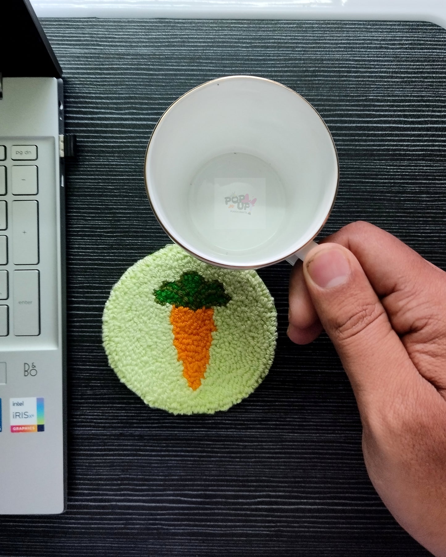 Carrot pattern Mug Rugs / Coasters