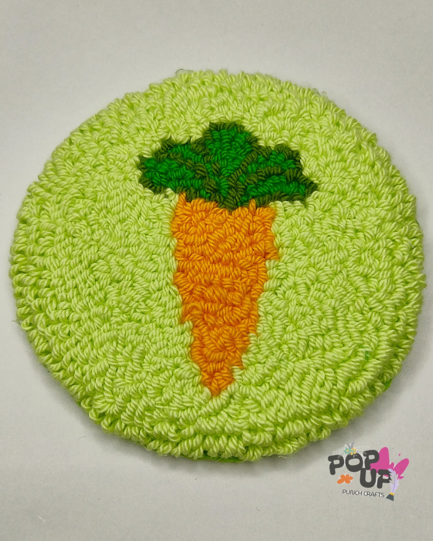 Carrot Pattern Mugrug/Coaster and size 4 invhes 